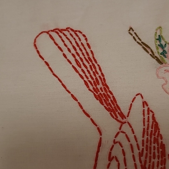 Vintage Hand Stitched Virginia State Bird & Flower - Picture 4 of 15